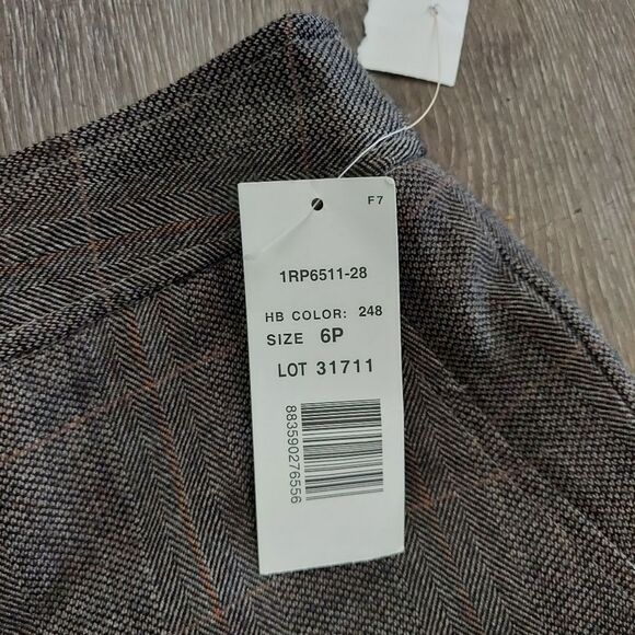 Harve Bernard Brown Wool Pants 6P Petite - Picture 4 of 8